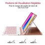 TQQ Coque Clavier pour iPad 10/11 Ème Generation (10.9 Pouces 2022/11 Pouces A16 2025), AZERTY Français Layout, Clavier Bluetoot