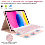 TQQ Coque Clavier pour iPad 10/11 Ème Generation (10.9 Pouces 2022/11 Pouces A16 2025), AZERTY Français Layout, Clavier Bluetoot