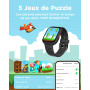 BIGGERFIVE Montre Enfant Non Connectée ou Connectée Librement, 1,8" Smartwatch Podomètre, Cardiofrequencemètre, IP68 Étanche, Mo