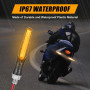 URAQT 4PCS Indicateurs de Moto, Flowing Mode Clignotants Lumières Indicateurs de Tournage de Moto, 12V 12 LED Universels Étanche