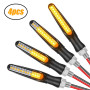 URAQT 4PCS Indicateurs de Moto, Flowing Mode Clignotants Lumières Indicateurs de Tournage de Moto, 12V 12 LED Universels Étanche