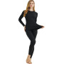 LANBAOSI Ensemble de sous-vêtement Thermique Femme à Manches Longues Couche de Base Haut et Pantalon Chaud Leggings pour Automne
