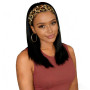 BECUS Perruque Bandeau Perruque Femme Naturelle Lisse Noire 14 pouces – Wig Bandeau Synthétique Sans Colle, Droite, Idéale pour 