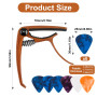 Capodastre Guitare Classique, Mediator Guitare Inclus, Capo Guitare en Alliage Plat, Ajustement Parfait pour Corde Guitare Class