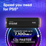 Crucial P310 PS5 SSD 1To PCIe Gen4 NVMe M.2 avec Dissipateur, Jusqu’à 7.100 Mo/s, Compatible avec PlayStation 5, Ordinateur de B