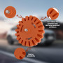 2 Pièces Gomme Enlève Autocollants avec Adaptateur, Gommes Autocollantes en Caoutchouc, Décalque de Voiture Dissolvant Gomme Car