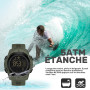 findtime Montre de Sport numérique Militaire pour Homme étanche 50M avec chronomètre Alarme Compte à rebours Double Temps