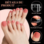 Kiiwah 120 Pièces Polygel Ongle Pied, Capsule avec Lignes Graduées Résistant Faux pour Pieds Popit Ongle pour les Amateurs d'Ong