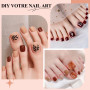 Kiiwah 120 Pièces Polygel Ongle Pied, Capsule avec Lignes Graduées Résistant Faux pour Pieds Popit Ongle pour les Amateurs d'Ong