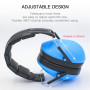 Lookka Casque Anti Bruit Enfant, Casque Pliable Réglable Confortabl, Serre-tête Souple pour Milieu Bruyant ou Stressant-Bleu