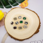 10 pièces de boutons vintage en strass avec perles, boutons dorés en métal à fleurs décoratifs à coudre, boutons en cristal pour
