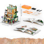 LUMIBRICKS Magasin de Disques Éclairé - Kit de Construction Modular Multi-Forme Street Fusion City Town Audio Shop 1980 Pièces p