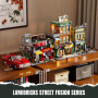 LUMIBRICKS Magasin de Disques Éclairé - Kit de Construction Modular Multi-Forme Street Fusion City Town Audio Shop 1980 Pièces p