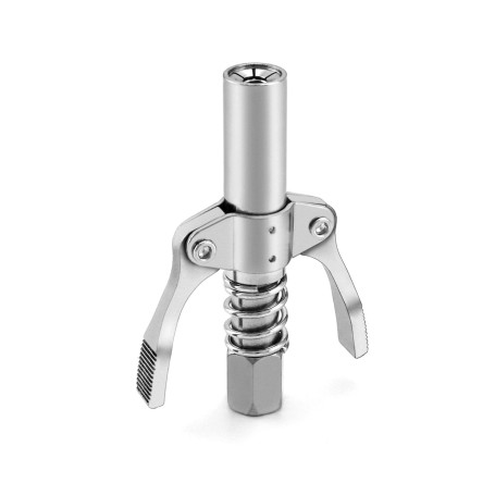 QWORK® Embout Pompe à Graisse, 1/8" NPT 10000 PSI Double Poignée Coupleur G, Adapté aux Graisseurs Standard M6/M8/M10/M12/M14
