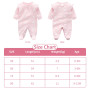 Bébé Filles Combinaison Barboteuses Pyjamas Coton Grenouillère Manches Longues Body 0-3 Mois