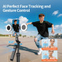 yAyusi Vlogging Kit pour iPhone/Andriod, Kit Youtuber Complet avec Automatique Trépied Smartphone de Suivi du Visage Rotation à 