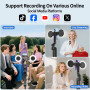 yAyusi Vlogging Kit pour iPhone/Andriod, Kit Youtuber Complet avec Automatique Trépied Smartphone de Suivi du Visage Rotation à 