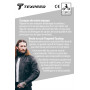 Texpeed Veste de moto en cuir pour homme - Homologué blouson été/hiver de moto de tourisme avec protection véritable biker CE ar
