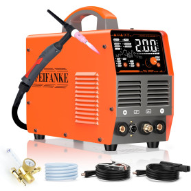 FEIFANKE Poste A Souder TIG AC DC 230V 200A IGBT Inverter Poste à Souder Pulsion Aluminium Poste à Souder 7 en 1 avec Affichage 