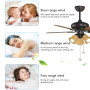 Tnfeeon Kit de Télécommande de Ventilateur de Plafond, DC 6 Vitesses Récepteur de Contrôleur de Lumière de Plafond avec Minuteri
