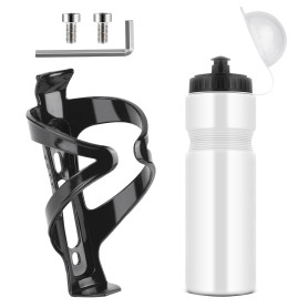 Ainiv Porte Bidon de Vélo avec Gourde Vélo 750ML, Bidon de Sport de Haute Qualité sans BPA, Blanc