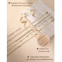 KRFY 5 Bracelet Femme Argent Or Ensemble De Bracelets Superposés Bracelet Acier Inoxydable Femme Argent Empilables Bracelets Rég