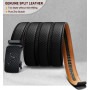 KEMISANT Ceinture Homme, Ceinture Automatique Cliquet en Cuir pour Hommes Robe Costume,Largeur 35mm,Taille Ajustable