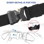 BESTKEE Ceinture Tactique, 3.8 cm Ceinture de Travail Militaire, Boucle en Métal à Dégagement Rapide, Offerte avec Sac Tactique 