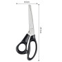 Fixinus Ciseaux en tissu zigzag 23,5 cm Ciseaux professionnels de tailleur, ciseaux de coupe en acier inoxydable, ciseaux tranch