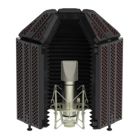 XTUGA Bouclier d'Isolation de Microphone, Mousse Acoustique Micro de Filtre Vocal Pliable avec Isolation, Filtre Anti-Pop.Convie