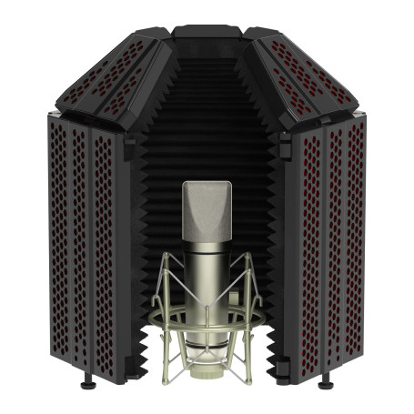 XTUGA Bouclier d'Isolation de Microphone, Mousse Acoustique Micro de Filtre Vocal Pliable avec Isolation, Filtre Anti-Pop.Convie