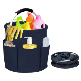 Panier De Nettoyage en Tissu Oxford, Organiseur De Nettoyage Multi-Poches, Rangement Produits Menagers Pliable, Sac De Nettoyage