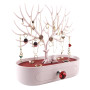 MORE&LESS Présentoir de bijoux en bois de cerf, pendentif de tour d'arbre pièces de rangement bagues boucles d'oreilles collier 