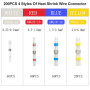 Newaner 200 Pièces joint de soudure connecteur bout de fil isolés, 4 tailles 26-10 AWG avec gaine thermorétractable, cosse elect