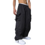 WZIKAI Pantalon cargo baggy décontracté pour homme - Pantalon cargo de parachute - Coupe ample - Hip Hop - Sarouel avec poches