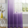 XWZO Lot de 2 rideaux en voile avec œillets - Dégradé de couleurs - Pour chambre à coucher et salon - Avec embrasses - 245 x 140