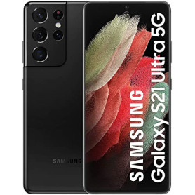 Samsung Galaxy S21 Ultra, 128Go, Noir, Débloqué Dual-SIM (Single Sim+ e-Sim) (Reconditionné)