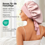 Umisleep 100% 22 Momme de Mûrier Bonnet Soie Cheveux Nuit pour Dormir, Bonnet de Nuit Doux en Soie Double Couche pour Cheveux Fr