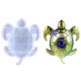 Moule en silicone 3D en forme de tortue de mer - Moule en résine époxy pour décoration murale - Pour décoration de maison, de bu
