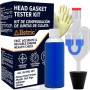 Allstric® Test CO2 Joint de Culasse | Testeur Joint de Culasse pour Voiture & Moteur | Kit Universel 50 Tests avec Liquide Réact