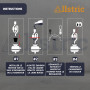 Allstric® Test CO2 Joint de Culasse | Testeur Joint de Culasse pour Voiture & Moteur | Kit Universel 50 Tests avec Liquide Réact