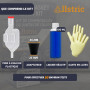 Allstric® Test CO2 Joint de Culasse | Testeur Joint de Culasse pour Voiture & Moteur | Kit Universel 50 Tests avec Liquide Réact