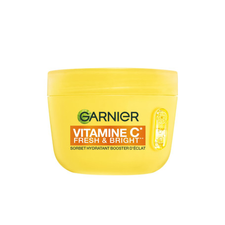 GARNIER - SkinActive Vitamine C - Crème Sorbet Hydratante Boost d'Eclat Fresh & Bright - Crème Hydratante & Anti-Taches - Unifie