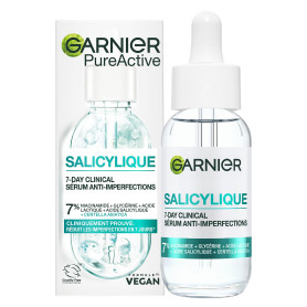 GARNIER - PureActive - Sérum Anti-Imperfections - Acide Salicylique & Niacinamide - Boutons, Rougeurs, Excès de sébum, Taches - 