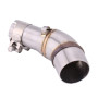 Qiilu Tuyau d'échappement intermédiaire de Moto Glissement Sur Échappement Moyen Lien Tuyau Adaptateur pour R25 R3 2013-2016
