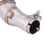 Qiilu Tuyau d'échappement intermédiaire de Moto Glissement Sur Échappement Moyen Lien Tuyau Adaptateur pour R25 R3 2013-2016