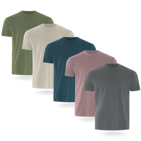 FM London Lot de 3/5 t-Shirts pour Hommes - T-Shirts de qualité supérieure avec Design légèrement ajusté