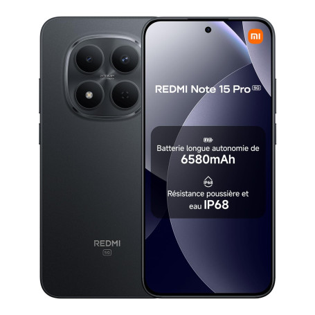 Xiaomi Redmi Note 15 Pro 5G, Smartphone 12+512 Go, Batterie Massive de 6580 mAh, IP66/IP68, Nouvel Appareil Photo 200 MP, écran 