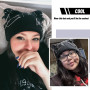 Calkkrer Bonnet en Tricot Noir avec Oreilles de Chat Style Goth, Beanie Grunge pour Femmes Look Y2K, Accessoire Streetwear pour 