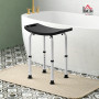 HOMCOM Tabouret de Douche Chaise de Douche pour Personnes âgées et handicapées, Hauteur réglable, Patins antidérapants, Chaise d